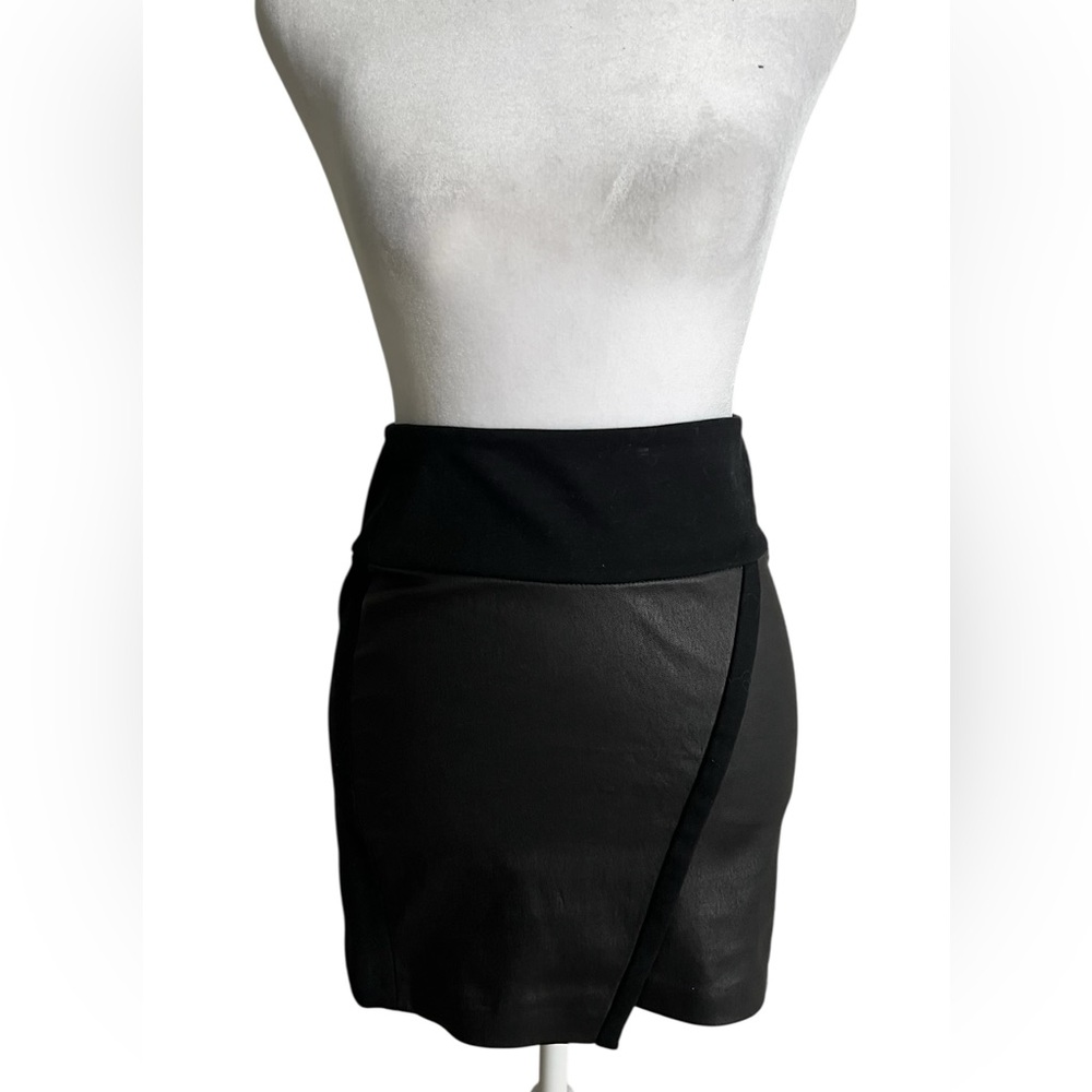 IRO Black Midi lamb leather and cotton with Wrap Design - Picture 2 of 13